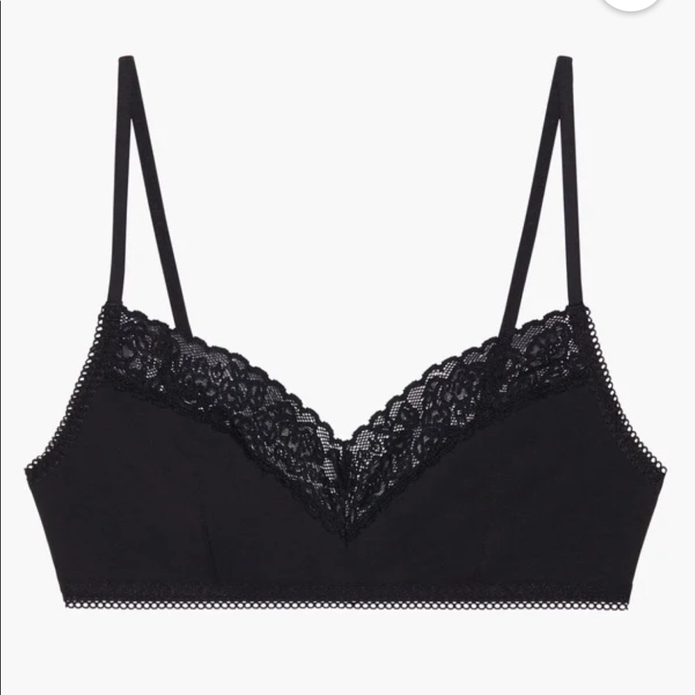 NWT Savage x Fenty 3X Black Caviar The Cotton Essentials Bralette